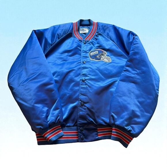 Vintage 1990’s New York Giants NFL Chalk Line Satin Jacket Men’s XL - Picture 1 of 6